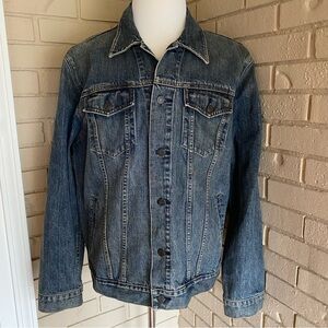 Gap Vintage Jean Jacket Men's XL Trucker Blue Denim Y2K Retro Grunge Streetwear